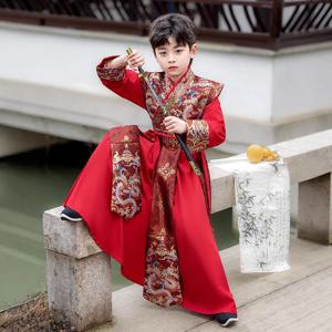 새로운 스타일 중국 고대 어린이 Hanfu 소년 무술 사무라이 기사 가운 파티 코스프레 의상 어린이 Tangsuit 의상 수행