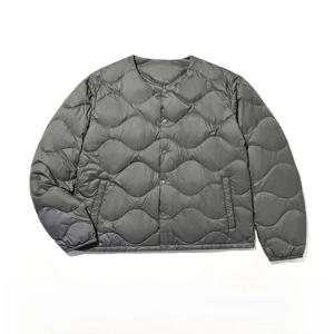 초박형 다운 재킷 경량 라운드넥 남성 조끼 이너 큰 사이즈 노인 아빠 캐주얼 스타일 따뜻한 나일론 원단 숏 코트