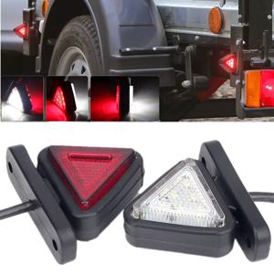 2개 트레일러 마커 라이트 12LED 윤곽 표시등 자동차 트럭 사이드 마커 라이트 화이트 레드 LED 테일 램프