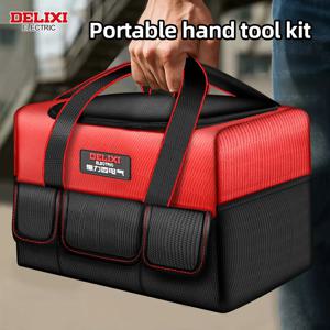 DELIXI ELECTRIC 다기능 하드웨어 도구 보관 가방, 대용량, 손잡이 포함, 옥스포드 원단으로 제작.