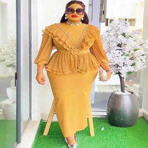 우아한 아프리카 드레스 여성용 2025 신상 가을 패션 터키 웨딩 파티 롱 드레스 플러스 사이즈 이브닝 가운 여성 의류