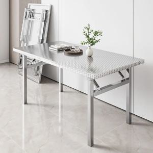 스테인리스 스틸 다기능 접이식 테이블 휴대용 야외 캠핑 책상 상업용 뷔페 서빙 카운터 가정용 식탁