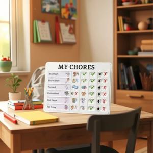 자기관리 체크인 마법 도구 - 플라스틱 자가관리 체크인 카드로 대체 가능한 사인인 카드 성장 계획 작업 목록