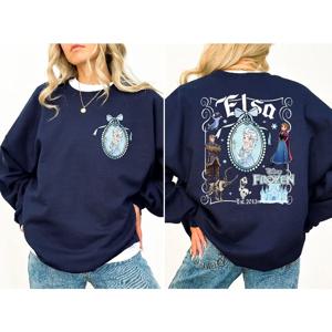 디즈니 엘사 스피겔 스포츠웨어 여성용 후드티 가을/겨울 신상 남녀 공용 캐주얼 패션 스트리트웨어