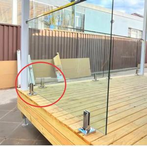 2205 스테인리스 스틸 수영장 울타리 스피곳 계단 유리 난간 클램프 스피곳 (12mm 유리용)