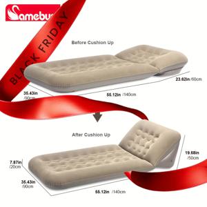CAMEBUST 에어 소파 침대 라운지 캠핑용 에어 소파 정원 야외 에어베드 발코니용 휴대용 접이식 에어 소파
