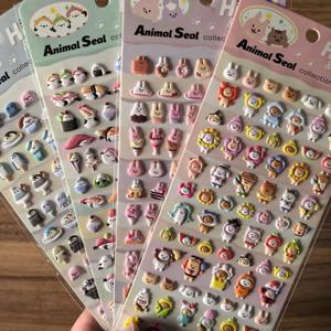 동물 물개 3D 스티커 세트(4개) - 플래너, 수공예품 및 노트북을 위한 사랑스러운 장식품 Anime Worlds Store