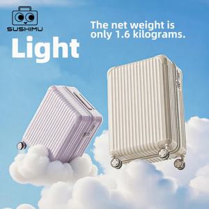 초경량 14인치 소형 여행가방, 20인치 기내용 수하물, 경량 여행가방, 텔레스코프 기능이 있는 스프링 항공사 기내용 수하물
