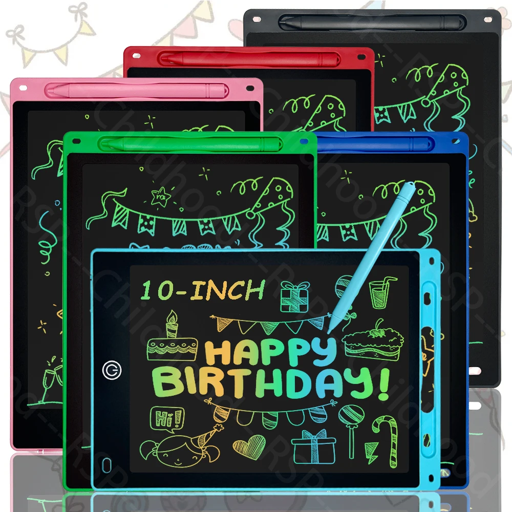 10인치 LCD 드로잉 태블릿 쓰기 보드 낙서 장난감 그래픽 태블릿 전자 필기 패드 3-8세 어린이 생일 선물