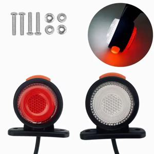 1개 12-24V 미니 범용 LED 라이트 3면 트럭 클리어런스 라이트 트레일러 캠퍼용 양면 표시등