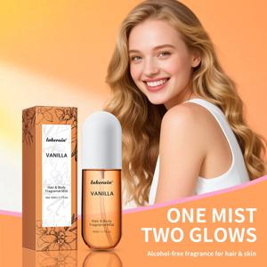 남녀공용 향수, 피부, 바디 & 헤어용 프래그런스 미스트, 고급스럽고 오래 지속되는 향수 컬렉션, 바닐라 & 로즈
