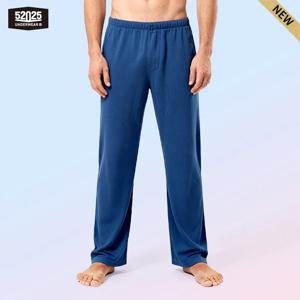 52025 남성용 파자마 바지 – 수면과 편안한 가정생활을 위한 부드러운 면 라운지 팬츠, 통기성 좋은 면 라운지 수면복