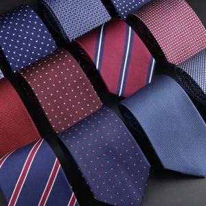 100% 실크 넥타이 8cm 스트라이프 슬림 넥타이 네이비 블루 버건디 남성용 고품질 비즈니스 미팅 정장 드레스 그라바타