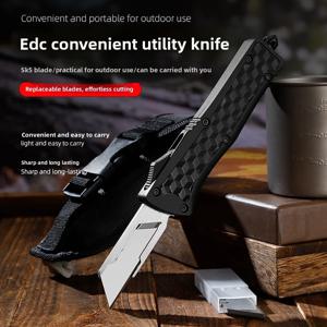 아트 나이프, 다기능 나이프. 고급 선물 상자 포장, 10개의 칼날과 나일론 칼집이 선물로 제공됩니다.