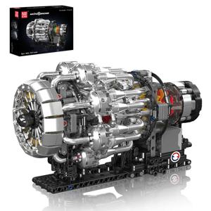 10216 터보젯 엔진 조립 키트 1214PCS 항공 모델 STEM 회전 터빈 성인용 고급 조립자용