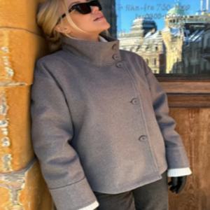 여성 트렌디 스탠드 칼라 모직 코트 빈티지 긴팔 루즈 싱글 브레스티드 재킷 2026 신상 가을 겨울 스트리트 아우터웨어