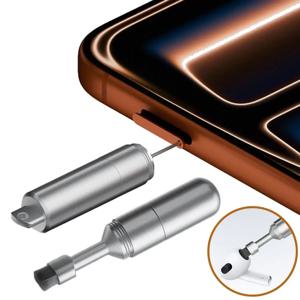 2 in 1 SIM 카드 트레이 제거 도구 휴대용 알루미늄 합금 키체인 이젝트 핀 다기능 미니 리셋 니들 유지보수용