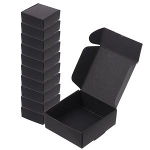 25Pcs 검은 종이 우편 상자 배달 포장 상자 충격 방지 압축 방지 배송 용품 우편 상자