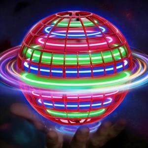 어린이용 수동 조종 비행 공 360 °   회전하는 색상 LED가 있는 우주 지구본, 실내 및 실외 장난감용