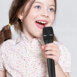 4Pcs 어린이를위한 현실적인 척 놀이 마이크 소품 유아 무대 공연 파티 역할 놀이 노래 호스팅 영화