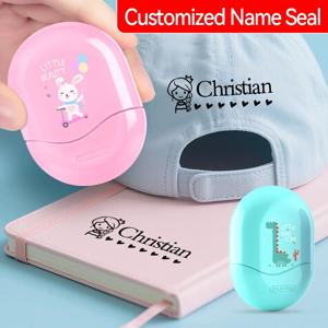 맞춤형 아기 이름 스탬프 - 학교, 여행, 유치원용 방수 잉크 씰, 내구성이 뛰어나고 퇴색하지 않는 장난감 선물