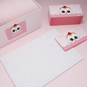 50개입 패션 소독 아기 물티슈 손 세정 휴대용 티슈 부직포 물티슈 파우치 야외용