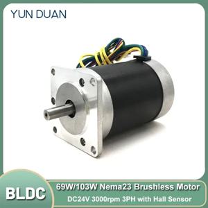 26W-188W Dc24V Ac220V/DC310V BLDC 브러시리스 모터 Nema23 57mm Nema17 42mm 3000RPM 홀 센서 포함 0.64Nm 3PH 8mm 샤프트