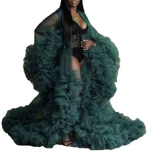 섹시한 출산 스타 드레스, Thru Birdal Tulle 가운, 사진 촬영 또는 베이비 샤워 플러스 사이즈 목욕 가운, 맞춤형 색상