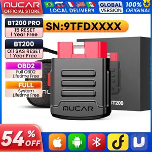 MUCAR BT200 자동차 진단 도구 Obd 2 모든 자동차 용 Bluetooth Wifi 스캐너 자동 Obd2 테스터 15 진단 재설정
