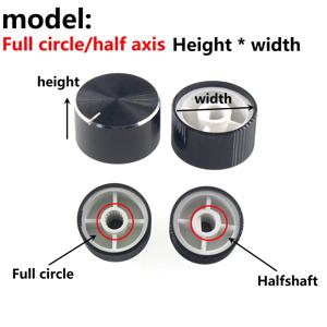 10PCS 알루미늄 노브 엔코더 사운드 카드 전위차계 노브 미세 내부 구멍 6mm 볼륨 파워 앰프 조정 금속 캡