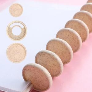 친환경 버섯 모양 노트 바인더 플라스틱 디스크 35MM/28MM/24MM 노트 루즈리프 플라스틱 링 디스크 플래너 링 바인더