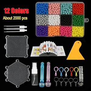 DIY 워터 매직 비즈, 동물 모델, 손 만들기 퍼즐, 어린이 교육 완구, 소년 소녀, 철자, 몬테소리 비즈