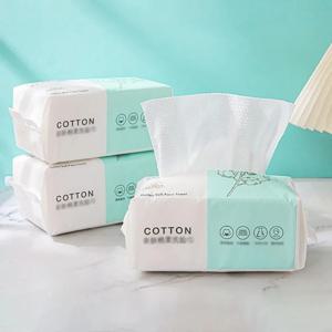100개입 두꺼운 일회용 페이스 타월 100% 순면 부드러운 원단 여행용 클렌징 건식/습식 메이크업 리무버 펄 코튼 재사용 가능
