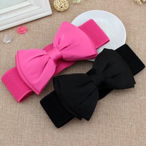 여성 Bowknot Cummerbunds 탄성 활 넓은 스트레치 Bukle 허리띠 벨트 패션 소녀 드레스 액세서리 허리 벨트