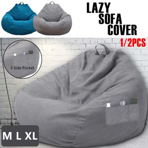 1/2Pcs 게으른 소파 커버 부드럽고 편안한 소파 의자 가구 장식에 대 한 3 측면 포켓과 장식 통기성 의자 소파 커버