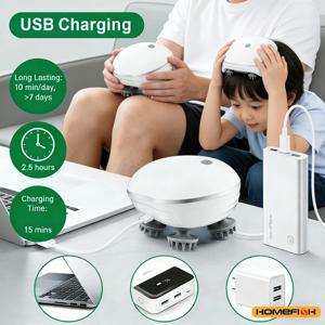 2-in-1 전기 두피 클리너 및 애완동물 마사지기 – 머리 감기 및 애완동물 이완을 위한 깊은 진동 브러시, 충전식 및 청소 용이