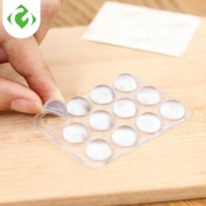 24 Pcs 자기 접착제 라운드 실리콘 고무 범퍼 부드러운 투명 블랙 안티 슬립 충격 흡수기 피트 패드 댐퍼 변기