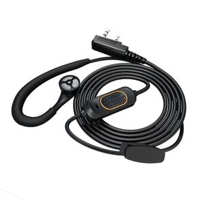 Baofeng 2 핀 실리콘 소재 워키 토키 헤드셋 Baofeng BF-888S UV5R 용 유선 양방향 햄 라디오 이어폰 이어폰