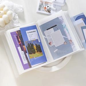 40pcs/book A6 스토리지 북릿 간단한 대용량 방수 사진 스토리지 북 고품질 PP 소재