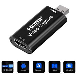 1080p HDMI USB 캡처 장치-0비디오 녹화, 원활한 스트리밍, 게임 및 회의에 적합. Mac 및 PC와 호환 가능