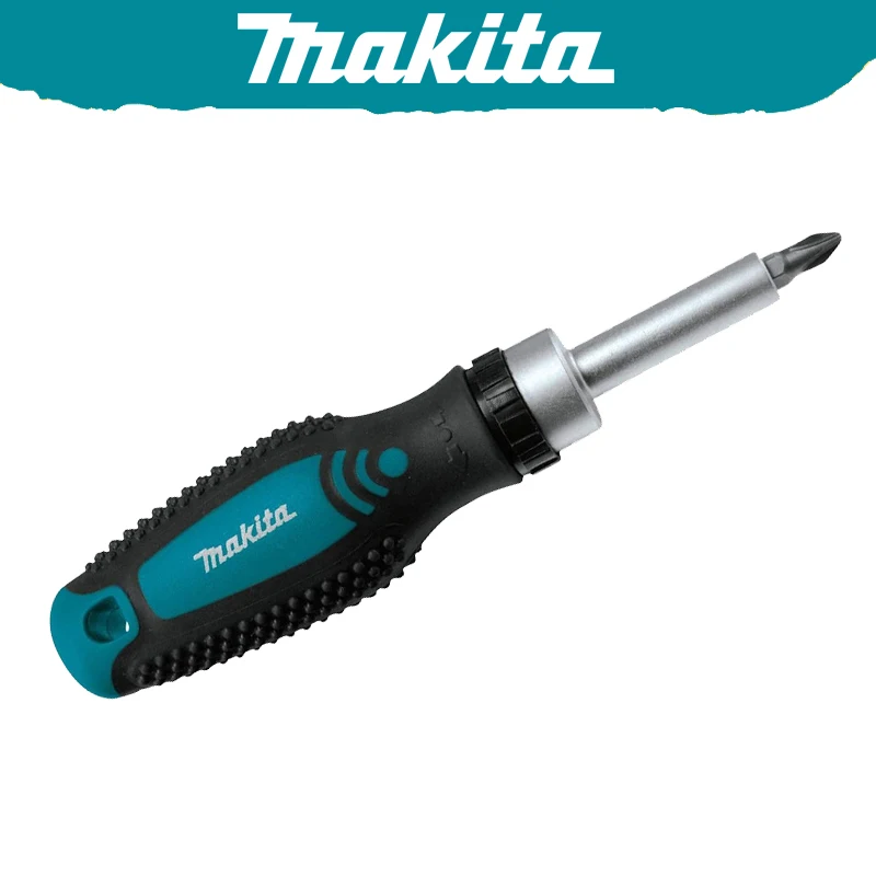 Makita D-58833 래칫 자기 스크루 드라이버 비트 교체 가능 포지티브 네거티브 미끄럼 방지 다기능 간편한 운반 핸드 툴