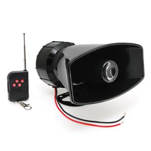 자동차 액세서리 멀티톤 7가지 소리 130dB 자동차 경고 알람 에어 혼 무선 전자 경찰 소방 사이렌 스피커 12V 100W