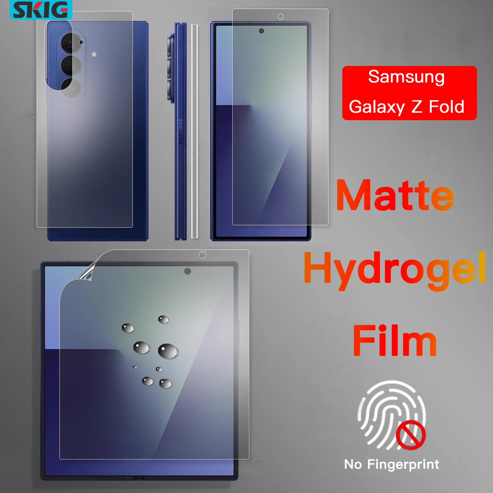 삼성 갤럭시 Z 폴드 7 6 5 4 3 2 SE 5G용 무광 하이드로겔 소프트 TPU 필름 내부 외부 힌지 스티커 전체 바디 스크린 보호기