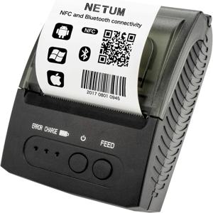 NETUM 휴대용 열전사 영수증 프린터, 블루투스 지지대, 안드로이드, IOS, USB, POS 시스템용, 58mm