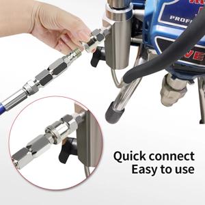 1/4인치 스테인리스 스틸 에어리스 고압 호스, 빠른 삽입 회전 조인트 360도 회전식 스프레이 에어리스 호스 파이프 연결기