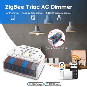 울트라 미니 LED 조광기, AC 조광기, 푸시 스위치, 앱 음성 제어, Hu/e Tuya Alexa SmartThings, ZigBee3.0, ZigBee2mqtt, 최대 400W