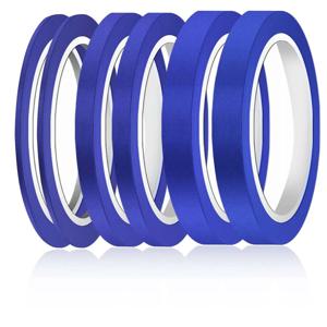 파란색 테이프 3롤, 3/6/12mm 폭의 마스킹 테이프, 자동차, 학교, 사무실, DIY 프로젝트, 손톱용 파인 라인 페인터 테이프