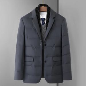 스카프 칼라 M-6XL 중년 아빠를위한 빅 플러스 사이즈와 고품질 남성용 잘 생긴 다운 재킷 세련된 겉옷
