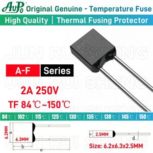 10PCS AUPO JET 2A 250V 열 퓨즈 RH 84C 102C 115C 125C 130C 135C 138C 145C 150C A0-F A1-F A2-F A3-F A4-F A5-F A7-F A8-F A12-F