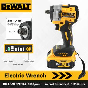 DEWALT DCF921 ATOMIC 20V MAX 1/2인치 무선 임팩트 렌치: 가변 속도, 충전 내장, 배터리 포함